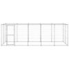 Outdoor Dog Kennel Galvanized Steel 130.2 ft²