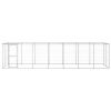 Outdoor Dog Kennel Galvanized Steel with Roof 182.3 ft²