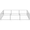 Dog Kennel Silver 96.9 ft² Steel