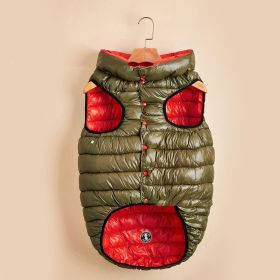 Winter Warm Down Cotton Dog Clothes (Option: Orange Army Green-5XL)