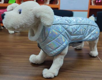 Pet Clothes Waterproof Velvet Warm (Option: Silver-XXL)